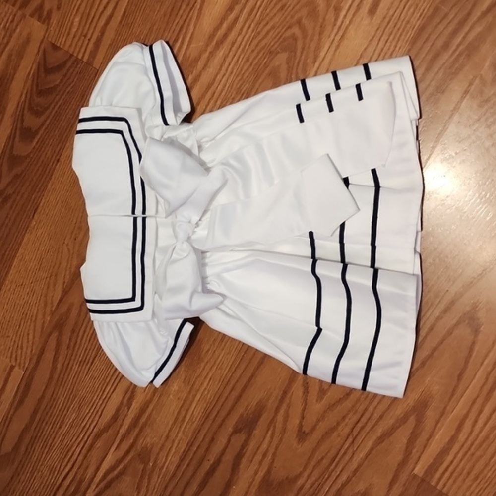 New sailor dress pageant,sports wear 6mo, fits like a 12mo - Picture 2 of 9